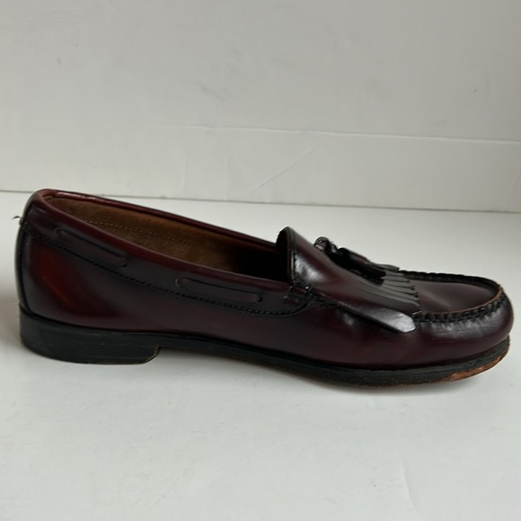 G.H. Bass & Co burgundy tassel kiltie Weejuns loafers drees shoes slip ons - Picture 14 of 16